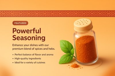 3D Seasoning Jar Illustration for Culinary Landing Page
