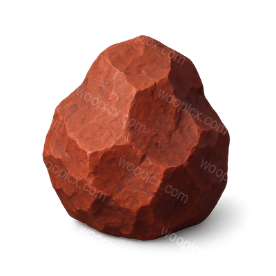 3D Isometric Iron Ore Icon with Volumetric Detail