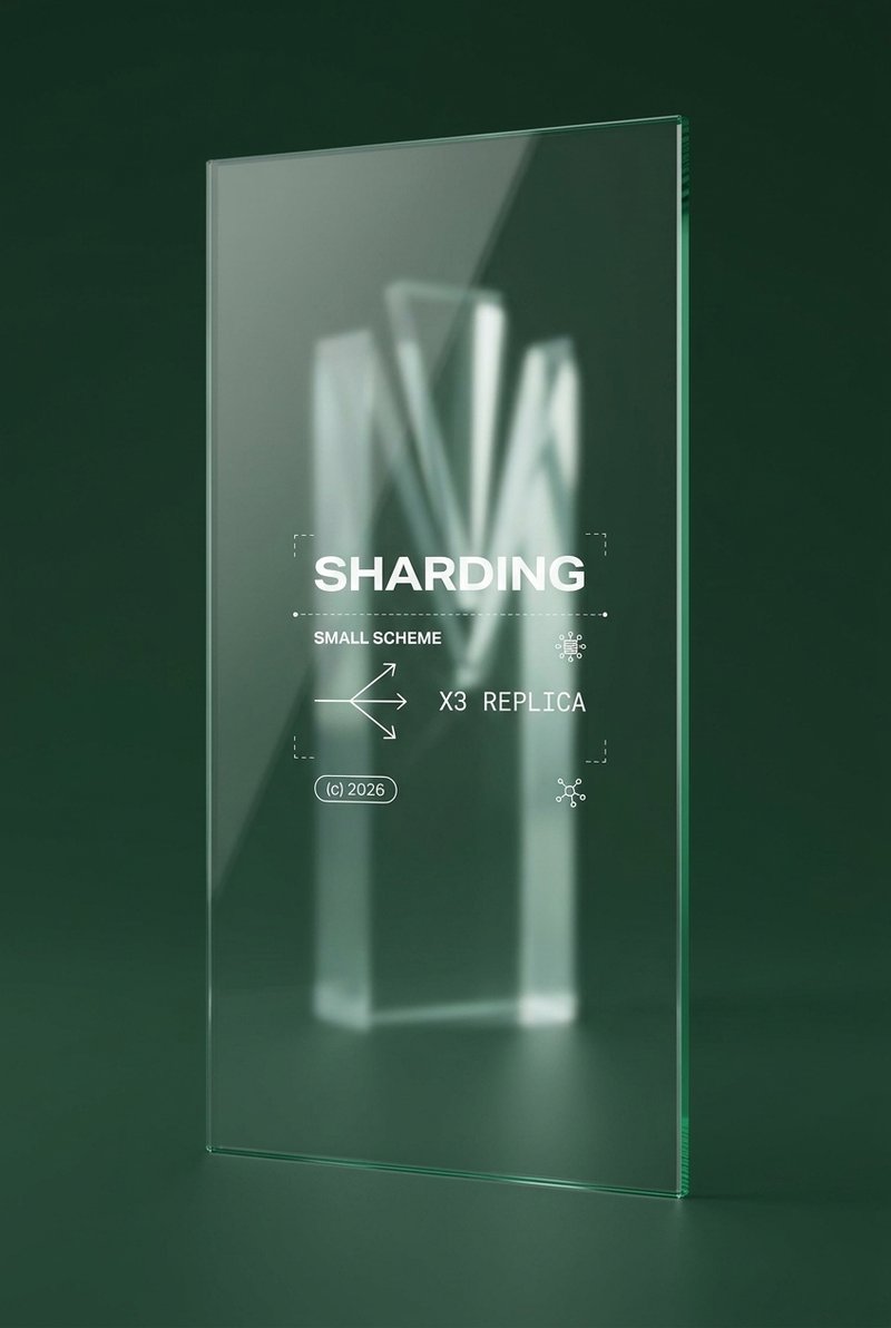 Data sharding concept illustration