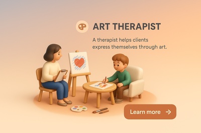 Art Therapy Scene Featuring Therapist and Child
