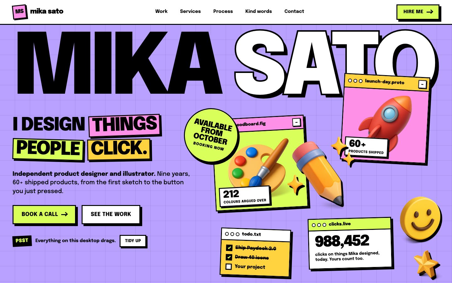 Mika Sato — landing page template preview