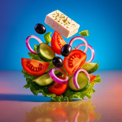 Dynamic Greek Salad Composition with Feta