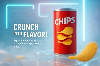 Promotional Snack Packaging with Bold Typography