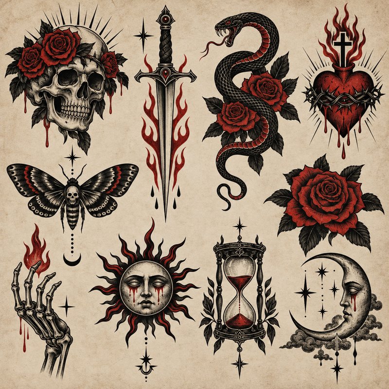 gothic tattoo design elements