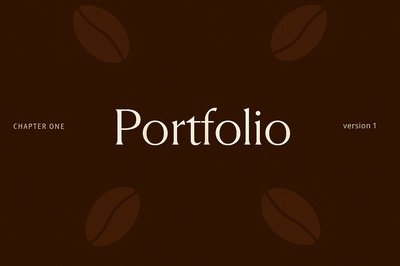 Coffee Portfolio Design with Elegant Typography