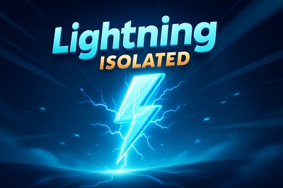 Dynamic Lightning Illustration with Bold Typography