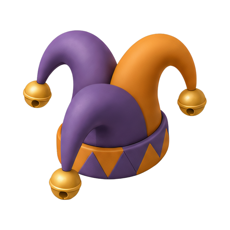 colorful court jester hat