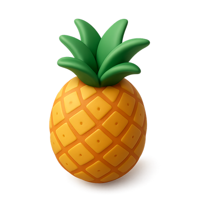 3D Pineapple Icon