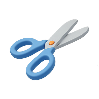 Stylish Blue Scissors with Ergonomic Design