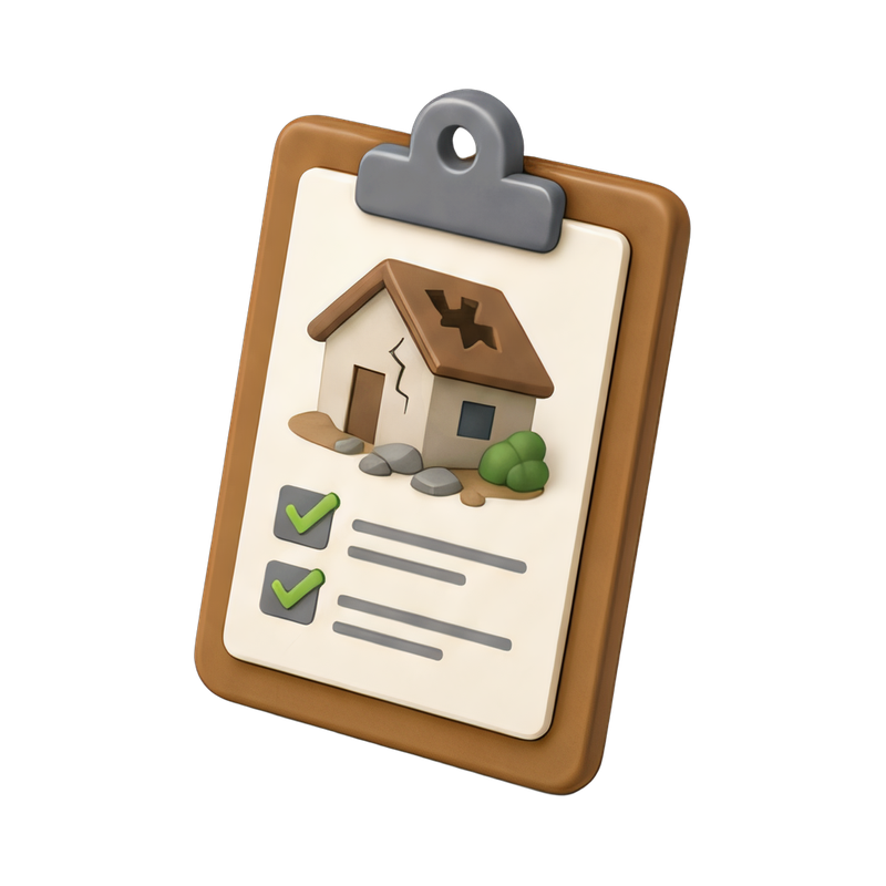 clipboard for damage assessment