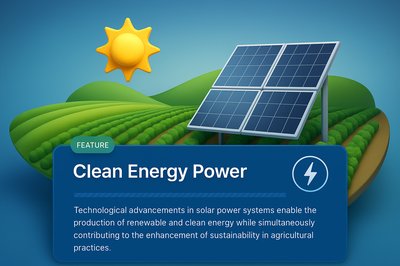 Clean Energy Power with Solar Panels and Green Agriculture