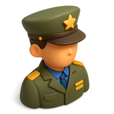 3D Cadet Training Icon with Isometric View