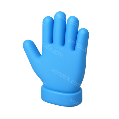 Stylish 3D Glove Icon in Isometric View