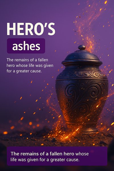 Hero’s Ashes: A Tribute to Fallen Heroes in 3D Illustration