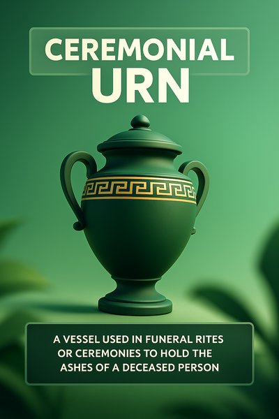 3D Illustration of a Ceremonial Urn with Elegant Design