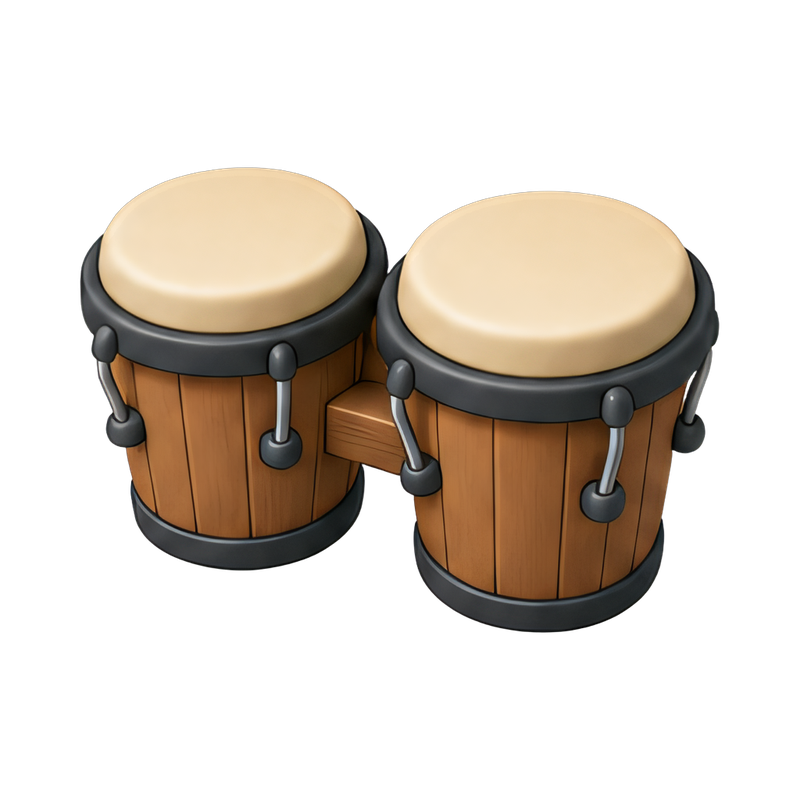 colorful bongo drums duo
