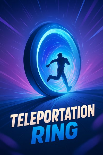 Dynamic Teleportation Ring Illustration with Vibrant Colors