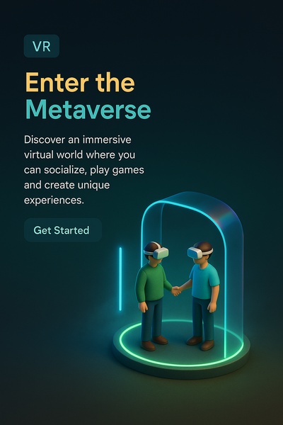 Neon Foggy Scene Depicting a Metaverse Experience