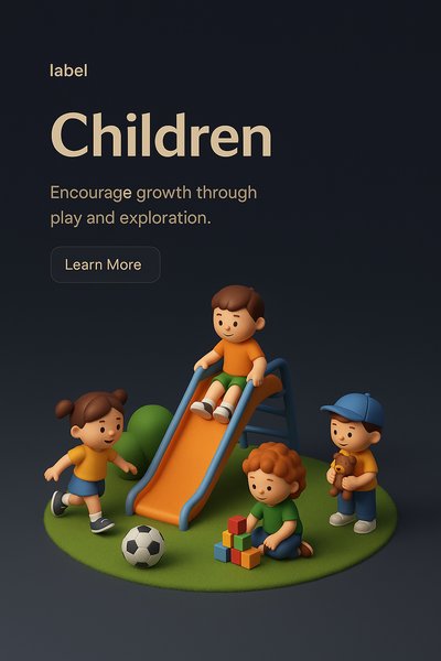 Engaging 3D Scene of Children Playing and Exploring