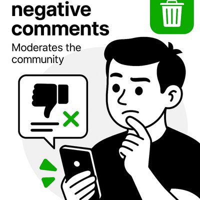 Illustrative Graphic on Community Moderation and Negative Comments