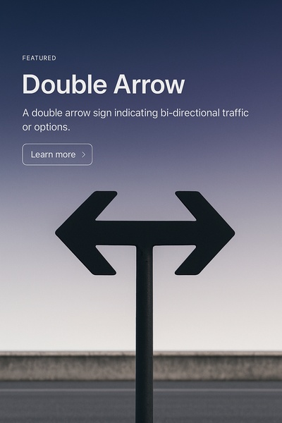Stylish Double Arrow Sign for Bi-Directional Traffic