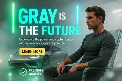 Dynamic Neon and Plastic Design Featuring Gray Aesthetics