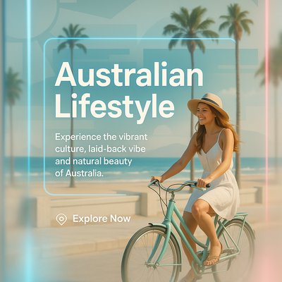 Promotional Image Showcasing Australian Lifestyle and Culture