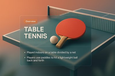 Creative Table Tennis Web Page Design with 3D Elements