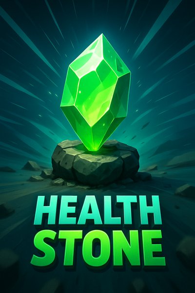 Dynamic Health Stone Illustration with Vibrant Colors