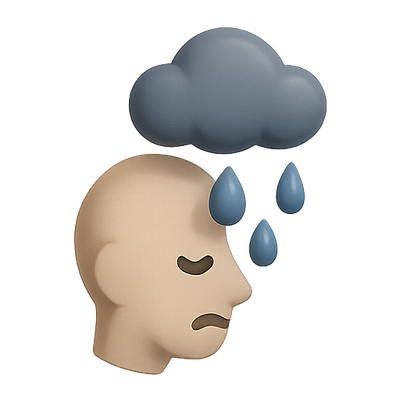 Emotional Emoji Depicting Sadness and Melancholy