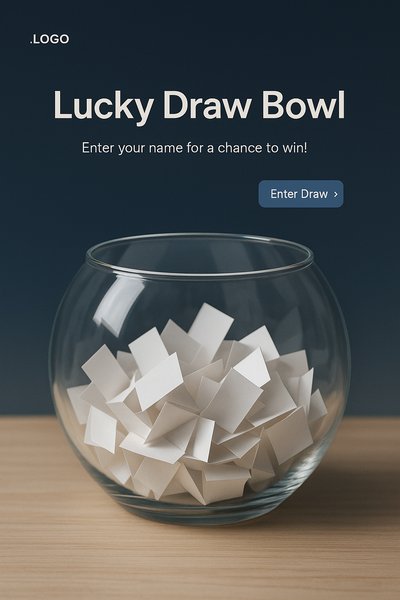 Elegant Lucky Draw Bowl Design for Promotions