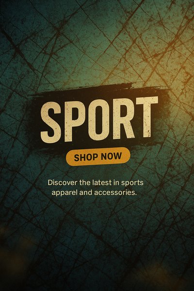 Promotional Banner for Sports Apparel and Accessories