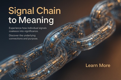 Glowing Signal Chain: Hyperrealistic Close-Up of Technology