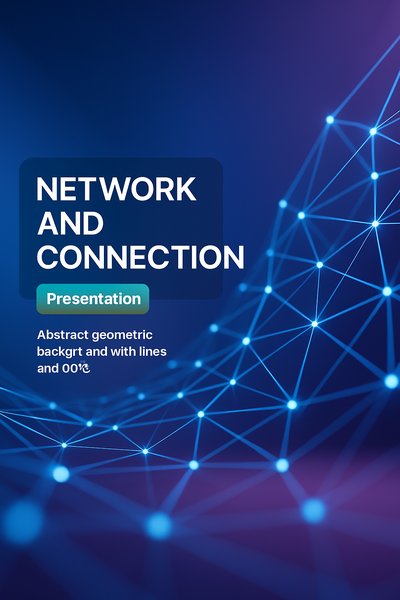 Abstract Geometric Network Connection Presentation Visual