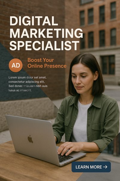 Digital Marketing Specialist Ad Design with Realism Focus