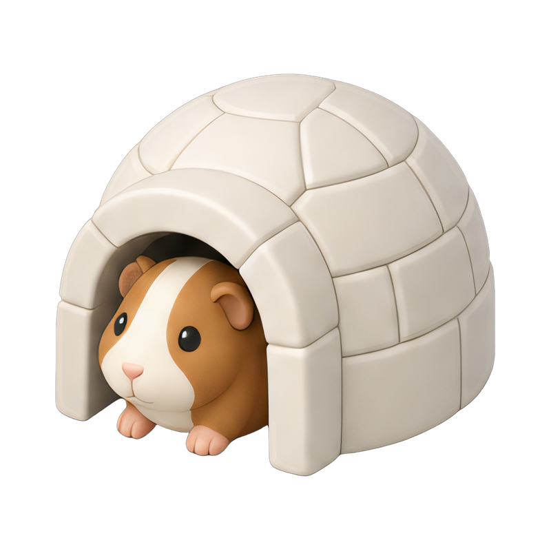 cozy guinea pig igloo house