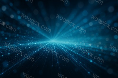 Abstract Digital Background with Light Rays and Particles