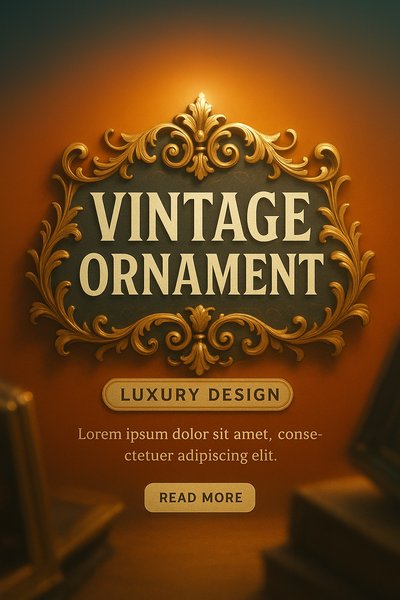 Elegant Vintage Ornament Design for Luxury Themes