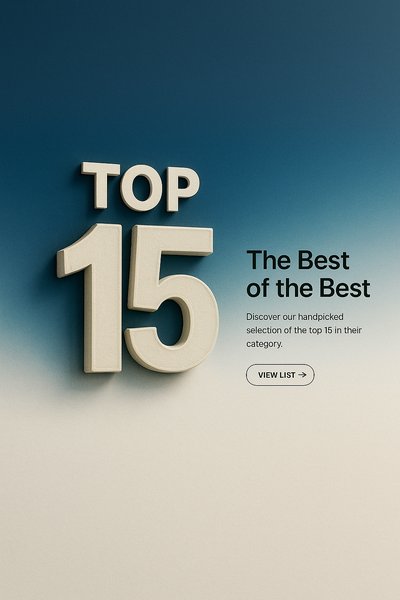 Stylish Web Design Featuring Top 15 List