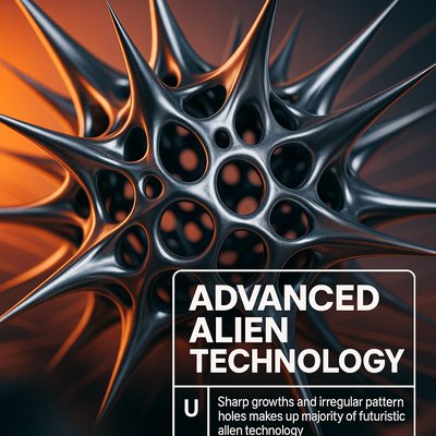 Futuristic 3D Rendering of Alien Technology Concept