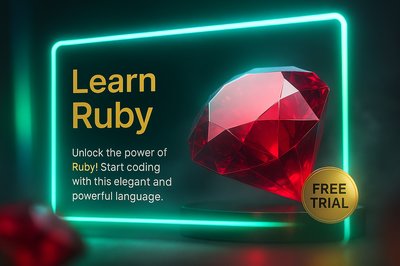 Neon Accents Highlighting Ruby Coding on LinkedIn Carousel
