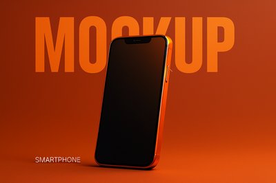 Bold Smartphone Mockup in Minimalistic Style with Dramatic Background