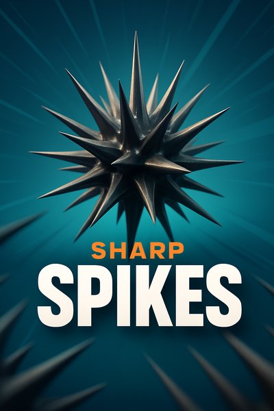 Dynamic and Engaging Spikes Illustration with Bold Text