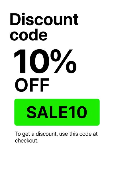 Promotional Graphic for Discount Code Announcement