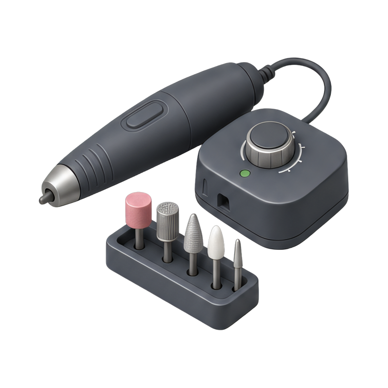 Electric nail drill with bits