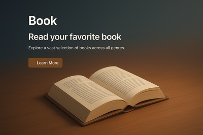3D Scene of an Open Book with Dark Background