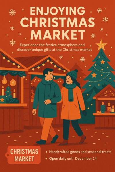 Festive Christmas Market Promotional Poster