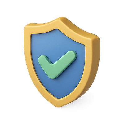 3D Shield Icon Representing Security and Trust
