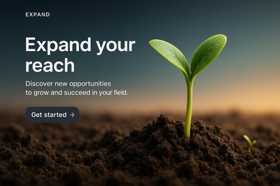 Stylish Universal Web Page Design Concept with Growth Theme