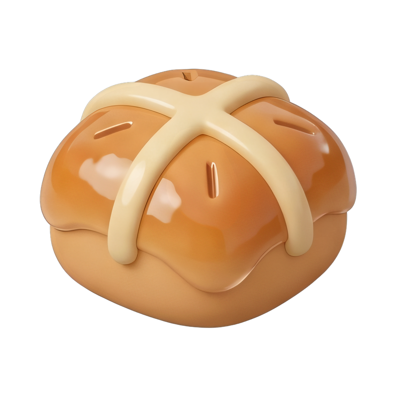 glazed hot cross buns